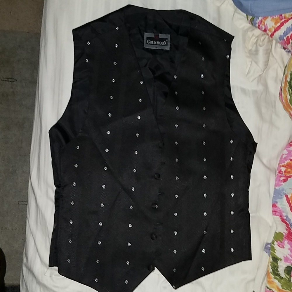 Vest black tuxedo/band vest